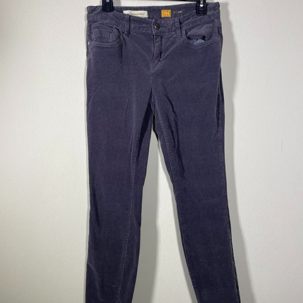 Pilcro and the Letterpress Fit/Stet Corduroy Gray Pants Ankle SZ 29 Casual